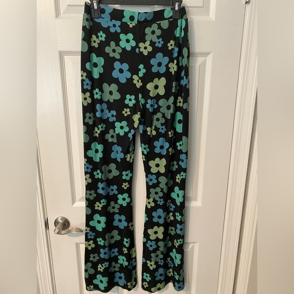 ASOS Kick Flare Floral Flower Pants Flares Leggings - Picture 6 of 10